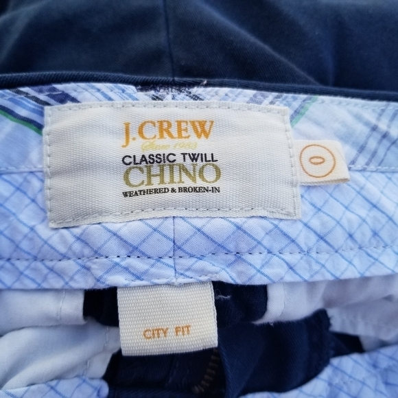 J. Crew classic twill chino City Fit shorts navy size 0 5 inch inseam - Picture 5 of 7